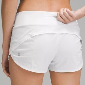 Lululemon Speed-Up White Shorts